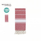 Pareo Toalla de Rayas Marineras 180x90 cm | Toalla Fina de Algodón Puro Reciclado