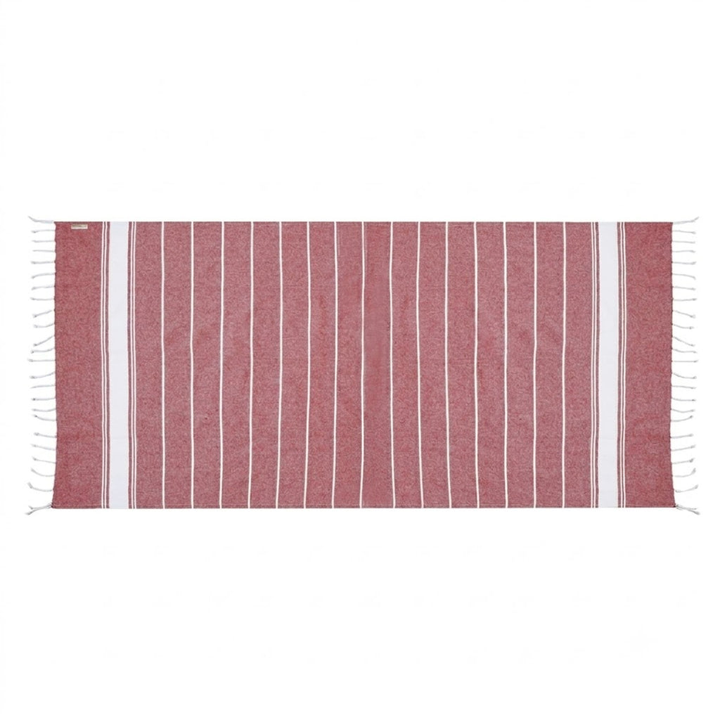 Pareo Toalla de Rayas Marineras 180x90 cm | Toalla Fina de Algodón Puro Reciclado
